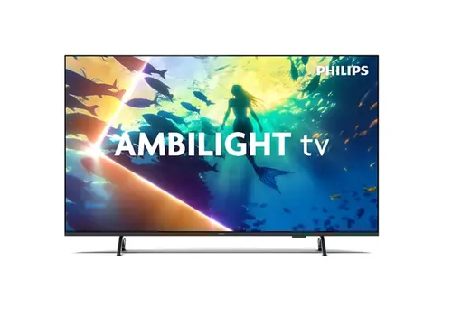 Телевизор, Philips 43PUS8010/12, 43" 4K UHD LED, 3840x2160p, 60Hz, DVB-T/T2/T2-HD/C/S/S2, 60Hz, Ambilight 3, Pixel Precise UHD, HDR+, Titan OS, Dolby Atmos & DTS:X, 3*HDMI, 2*USB, VRR, 802.11ac, BT 5.2, 20W RMS, Black