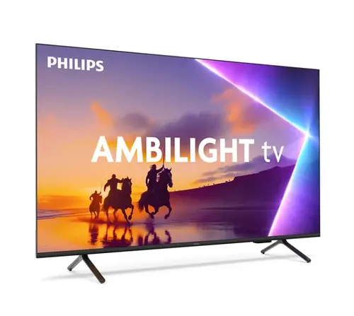 Телевизор, Philips 50PUS8510/12, 50" 4K Ultra HD QLED, 3840x2160p, DVB-T/T2/T2-HD/C/S/S2, 60Hz, Ambilight 3, Pixel Precise UHD, 90% DCI, HDR+, Titan OS, Dolby Atmos, Dolby Digital, VRR, 3*HDMI, 2*USB, 802.11ac, 20W RMS, Black - image 1
