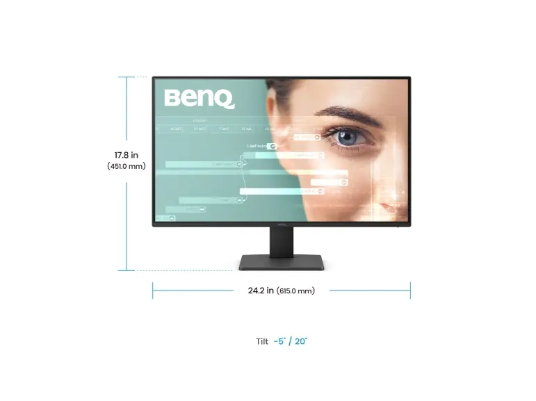 Monitor, BenQ GW2791, 27" 1080p FHD 100Hz Eye-Care Monitor, 27W WORK & ENTERTAINMENT DISPLAY GW2791 NEGRU - image 3