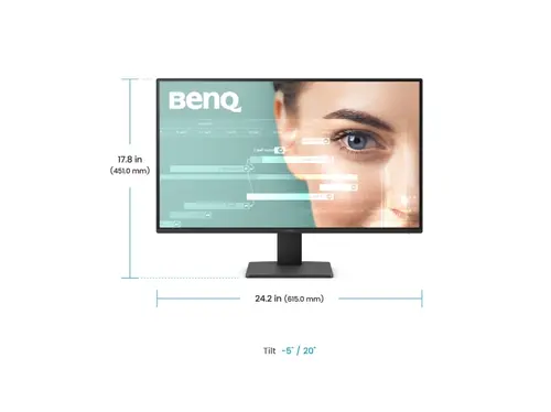 Монитор, BenQ GW2791, 27" 1080p FHD 100Hz Eye-Care Monitor, 27W WORK &  ENTERTAINMENT DISPLAY GW2791 BLACK - image 3