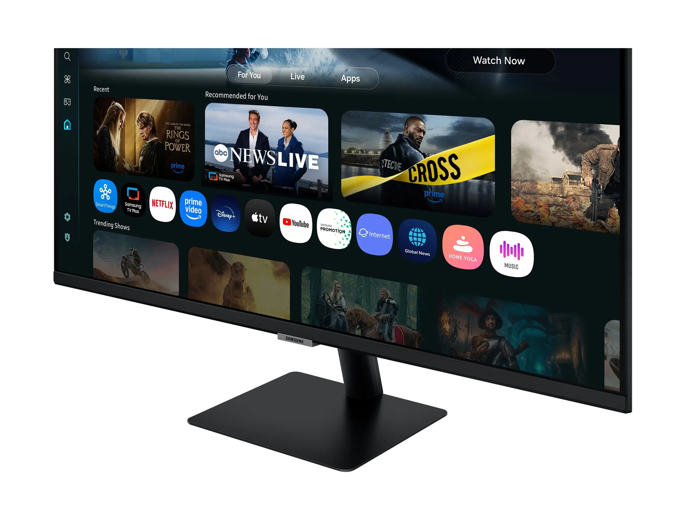 Монитор, Samsung LS32FM700 32" VA LED, SMART 3840x2160 3xUSB 2.0, 2xHDMI 1.4, Wi-Fi 5, Bluetooth, Speakers, Black - image 9