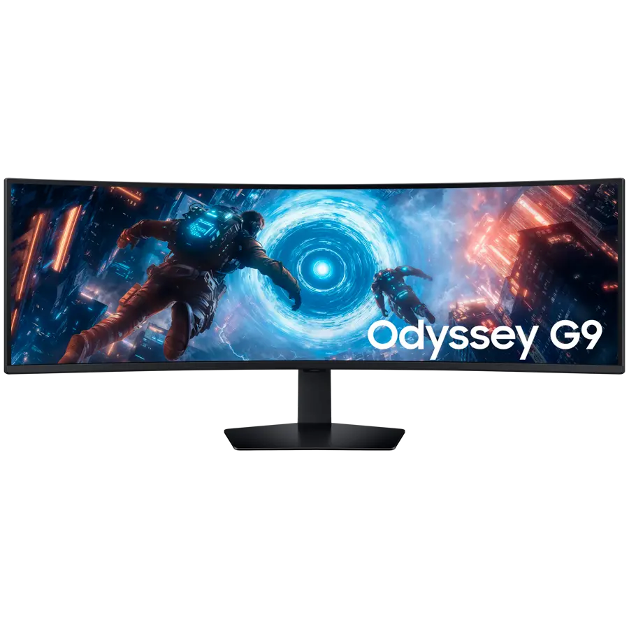 Монитор, Samsung LS49FG910, 49" Odyssey G9 GAMING VA Curved OLED, 1000R, 144Hz, Smart. 32:9, 5120 x 1440, Display Port , HDMI,Micro HDMI, USB Hub, Silver
