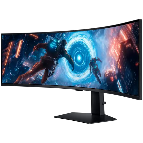 Монитор, Samsung LS49FG910, 49" Odyssey G9 GAMING VA Curved OLED, 1000R, 144Hz, Smart. 32:9, 5120 x 1440, Display Port , HDMI,Micro HDMI, USB Hub, Silver - image 1