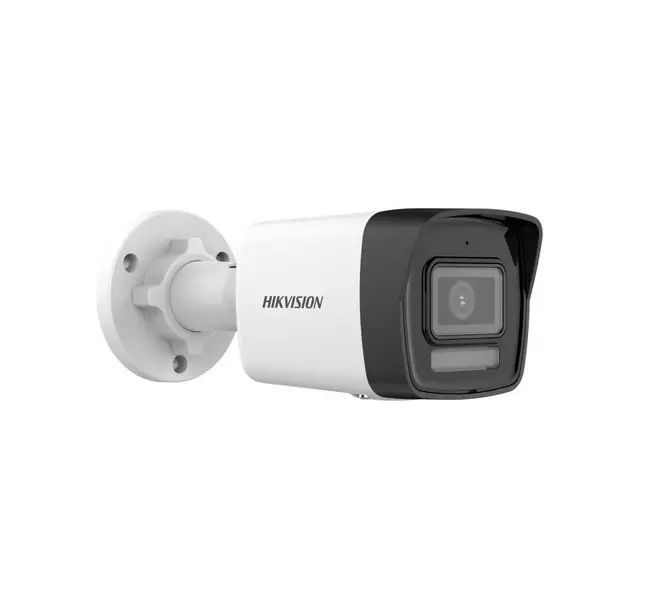Камера, HikVision 2 MP Smart Hybrid Light Fixed Bullet Network Camera, 4 mm, F1.6, IR, White Light up to 30m, H.265+, IP67, built-in microphone, micro SDXC slot (up to 512GB), 12Vdc/PoE 6.5W - image 1