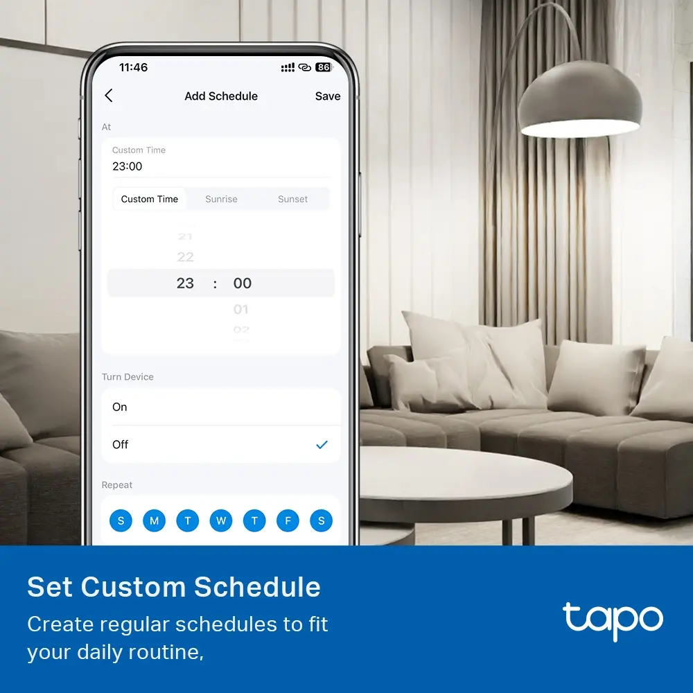 Лампа TP-Link Tapo L520E, E27, A60,7.0W, 4000K, 806 lumens - image 3