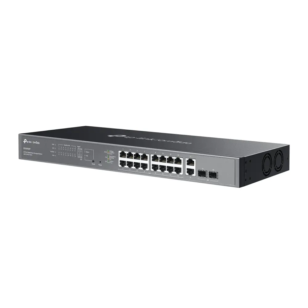 Комутатор TP-LINK ES220GMP, 16xGb PoE+ 802.3at/af,2x Gb.RJ45 port,2xGb.SFP - image 2