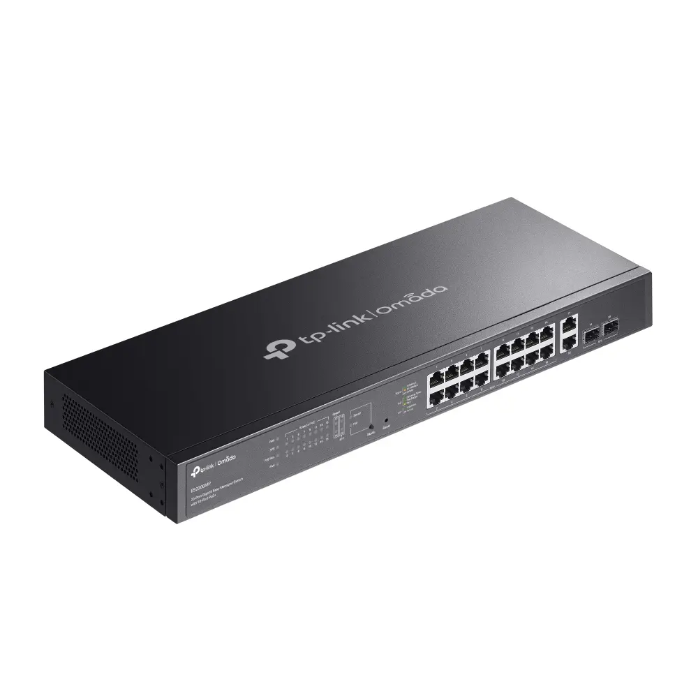 Комутатор TP-LINK ES220GMP, 16xGb PoE+ 802.3at/af,2x Gb.RJ45 port,2xGb.SFP - image 3