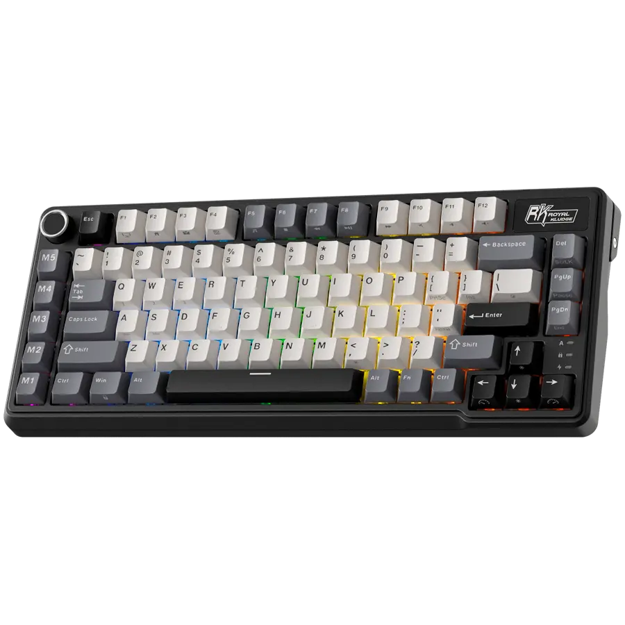 ROYAL KLUDGE RK L75 Knight Black Gaming Keyboard Cream switch - image 1