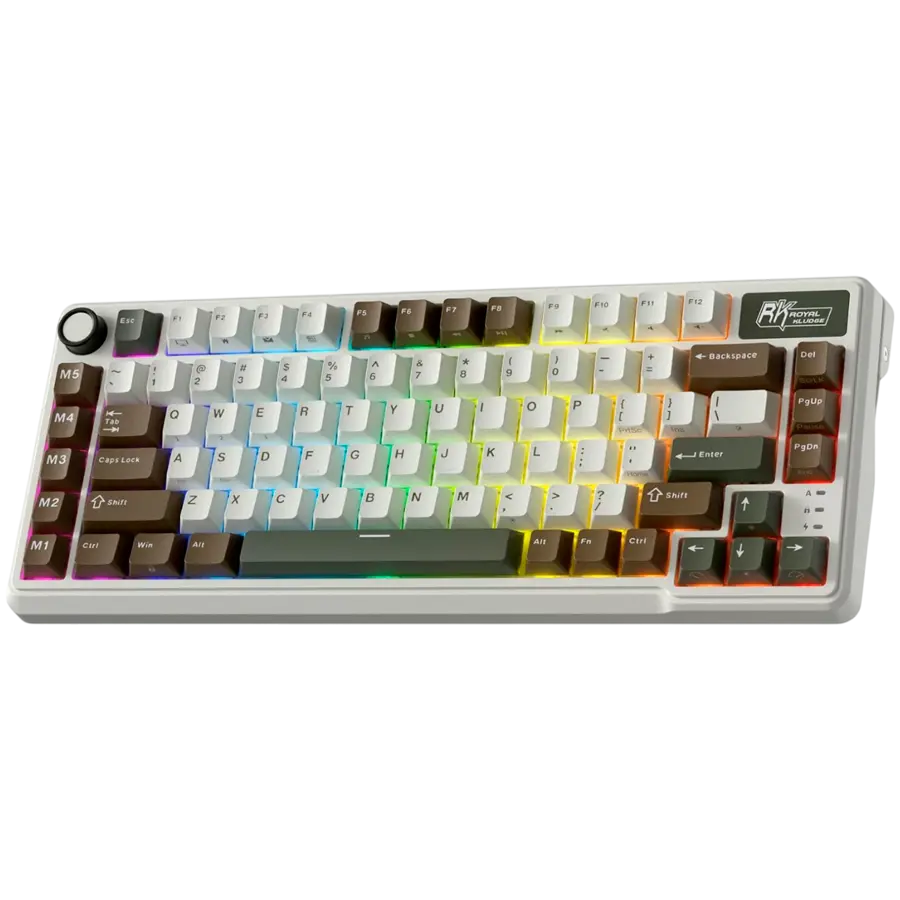 ROYAL KLUDGE RK L75 Palm Green Gaming Keyboard Cream switch - image 1