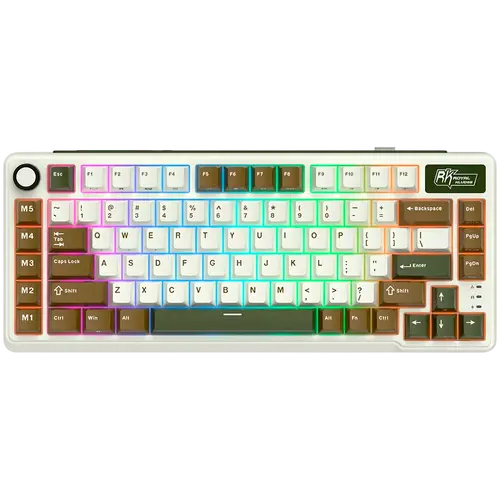 ROYAL KLUDGE RK L75 Palm Green Gaming Keyboard Cream switch
