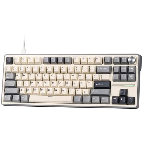 ROYAL KLUDGE R87Pro Half Grey Gaming Keyboard Creamy switch - image 1