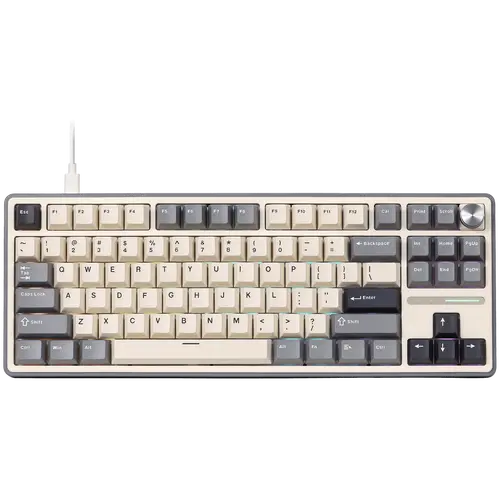 ROYAL KLUDGE R87Pro Half Grey Gaming Keyboard Creamy switch