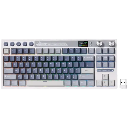 ROYAL KLUDGE RK M87 Ocean Blue Gaming Keyboard Cream switch