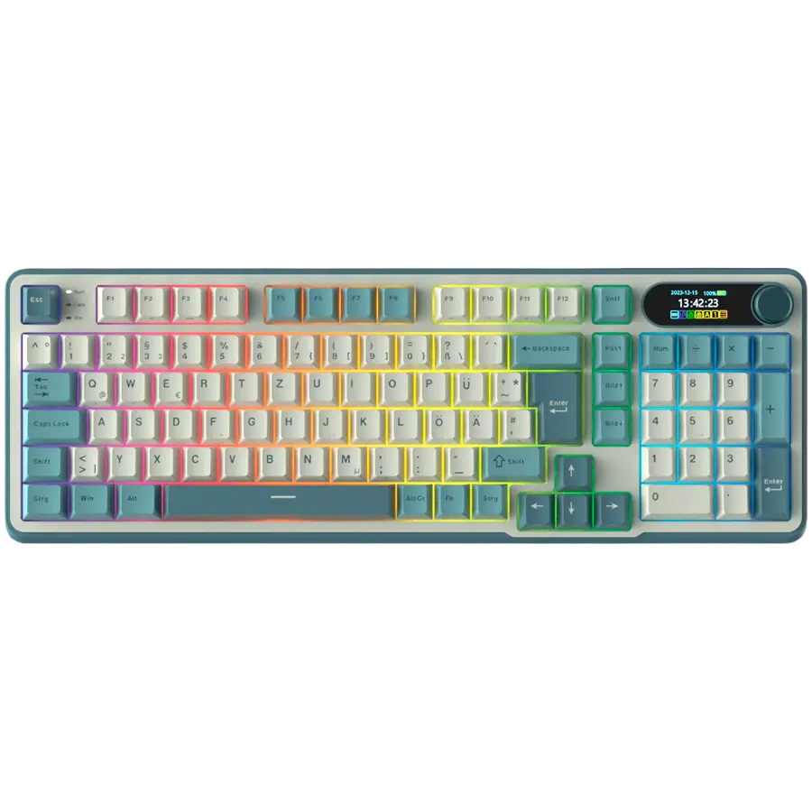 ROYAL KLUDGE RK-S98 Light Cloud Tastatură Gaming Chartreuse switch