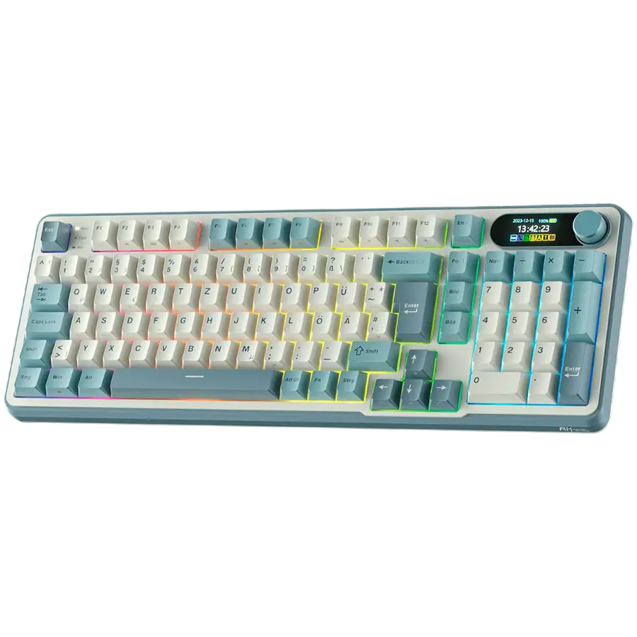 ROYAL KLUDGE RK-S98 Light Cloud Gaming Keyboard Chartreuse switch - image 1