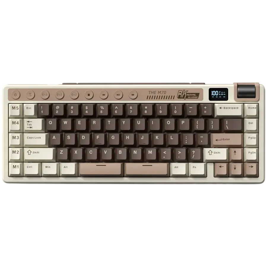 ROYAL KLUDGE RK M70 Mocha Grey Gaming Keyboard Cream switch