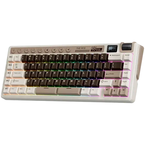 ROYAL KLUDGE RK M70 Mocha Grey Gaming Keyboard Cream switch - image 1