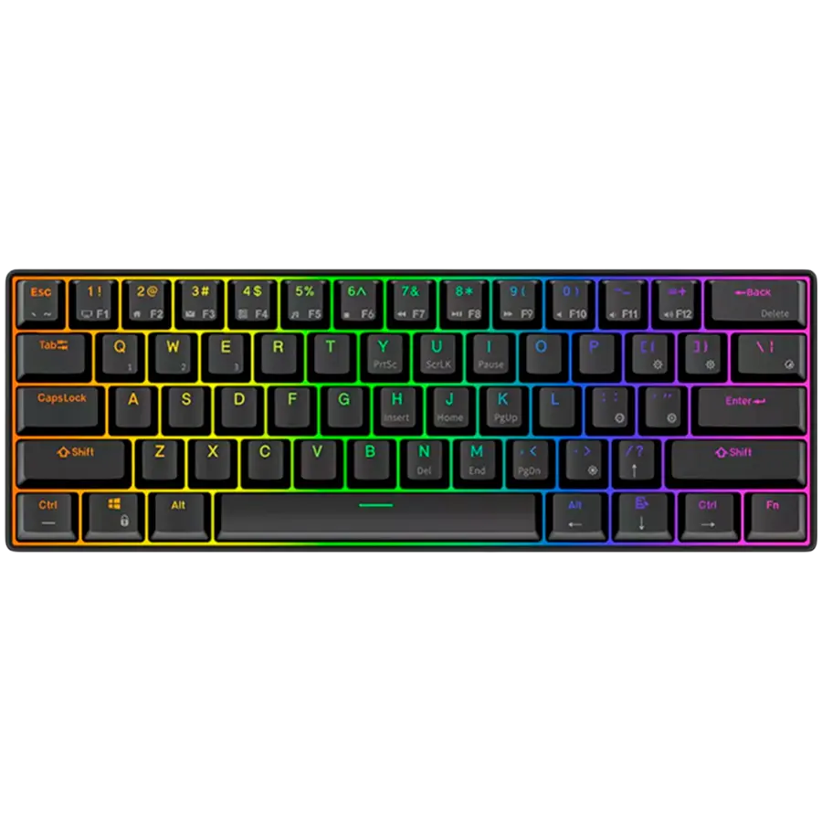 ROYAL KLUDGE RK61 Black Gaming Πληκτρολόγιο Red switch
