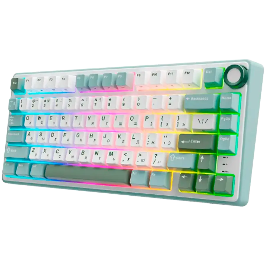 ROYAL KLUDGE R75 Sky Cyan Gaming Keyboard K silver switch - image 1