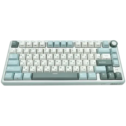 ROYAL KLUDGE R75 Sky Cyan Tastatură pentru gaming K silver switch - 1