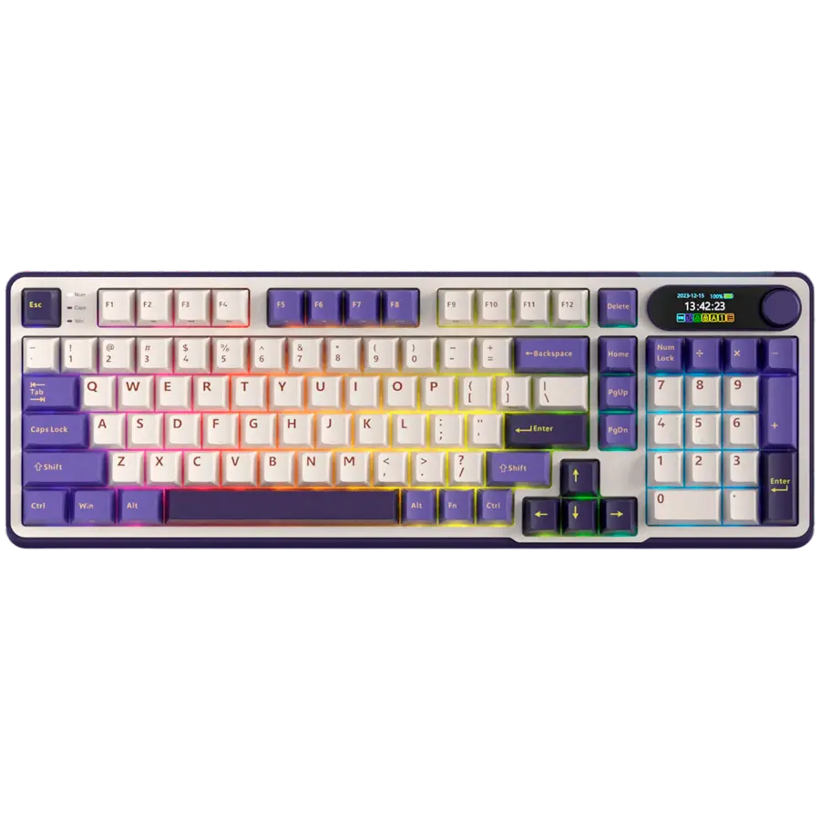 ROYAL KLUDGE RK-S98 Blackberry Mousse Gaming Keyboard Chartreuse switch