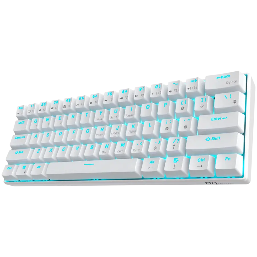 ROYAL KLUDGE RK61 White Gaming Keyboard Red switch - image 1