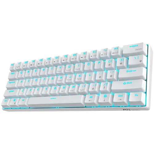 ROYAL KLUDGE RK61 White Gaming Keyboard Red switch - image 1