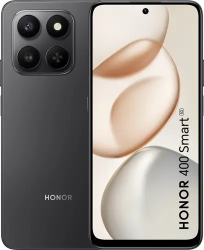 Мобилен телефон, Honor 400 Smart Black, Logan-N31F,5G, 6.77" TFT LCD, 1610x720, Qualcomm Snapdragon 6s Gen 3 (2x2.3GHz+6x2GHz), 4GB, 128GB, 50+2MP/5MP, 6500mAh, FPT, BT, USB Type-C, IP64, Android 15, MagicOS 9.0