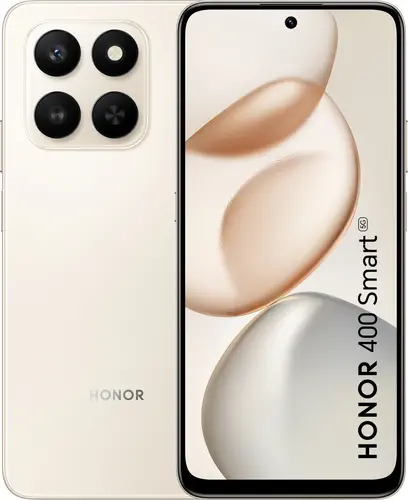Мобилен телефон, Honor 400 Smart Desert Gold, Logan-N31F, 5G, 6.77" TFT LCD, 1610x720, Qualcomm Snapdragon 6s Gen 3 (2x2.3GHz+6x2GHz), 4GB, 128GB, 50+2MP/5MP, 6500mAh, FPT, BT, USB Type-C, IP64, Android 15, MagicOS 9.0