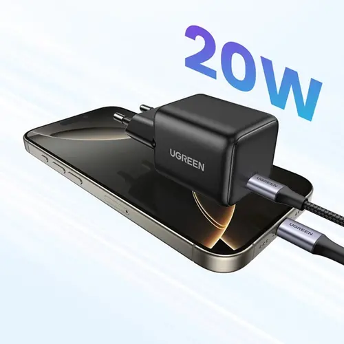 УНИВЕРСАЛНО ЗАРЯДНО X512 1xUSB-C GaN 20W mini UGREEN - ЧЕРЕН - image 1