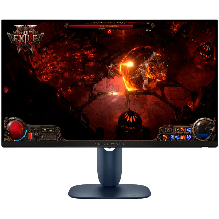 Monitor LED Alienware AW2725DM 27" 2560x1440, QHD, 180Hz, Fast IPS AG, 16:9, 1000:1, 400 cd/m2, 2ms/1ms, 178/178, 95% DCI-P3, DP 1.4, 2xHDMI 2.1, 1xUSB-B, 2xUSB-A, Flicker-free, Tilt, Swivel, Pivot, Height Adjust (11cm), G-SYNC, FS Pr. HDR400, 3Y