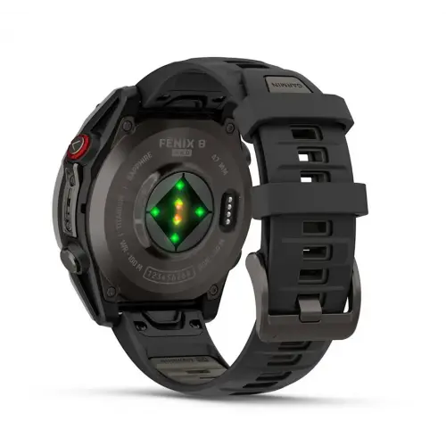 Garmin fēnix® 8 Pro – 47 мм, AMOLED - fēnix® 8 Pro – 47 mm, AMOLED, Sapphire - Carbon grey DLC titanium с Black/pebble grey силиконова каишка 010-03198-01 - image 4