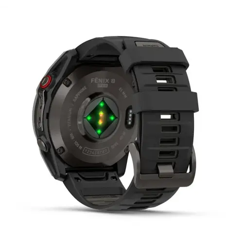 Garmin fēnix® 8 Pro – 51 мм, AMOLED - fēnix® 8 Pro – 51 мм, AMOLED, Sapphire - Carbon grey DLC titanium с Black/pebble grey силиконова каишка 010-03199-01 - image 4
