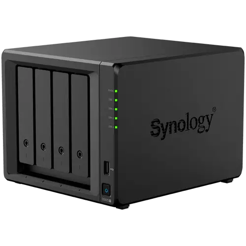 Synology DiskStation DS925+ Tower, 4 locașuri 3.5'' SATA HDD/SSD, 2 x slot M.2 2280 NVMe SSD, CPU AMD Ryzen V1500B 4 nuclee 2.2 GHz, 4 GB DDR4 ECC - 3