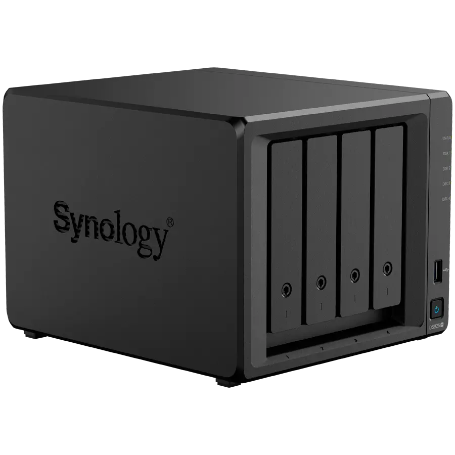 Synology DiskStation DS925+ Tower, 4 locașuri 3.5'' SATA HDD/SSD, 2 x slot M.2 2280 NVMe SSD, CPU AMD Ryzen V1500B 4 nuclee 2.2 GHz, 4 GB DDR4 ECC - image 4
