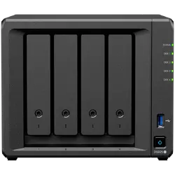 Synology DiskStation DS925+ Tower, 4-Bays 3.5'' SATA HDD/SSD, 2 x M.2 2280 NVMe SSD slot, CPU AMD Ryzen V1500B 4-core 2.2 GHz, 4 GB DDR4 ECC SODIMM, 2x RJ-45 2.5 GbE LAN Port; 2x USB 3.2; 1 xUSB Type-C expansion port; 2.26 kg; 3yr warranty