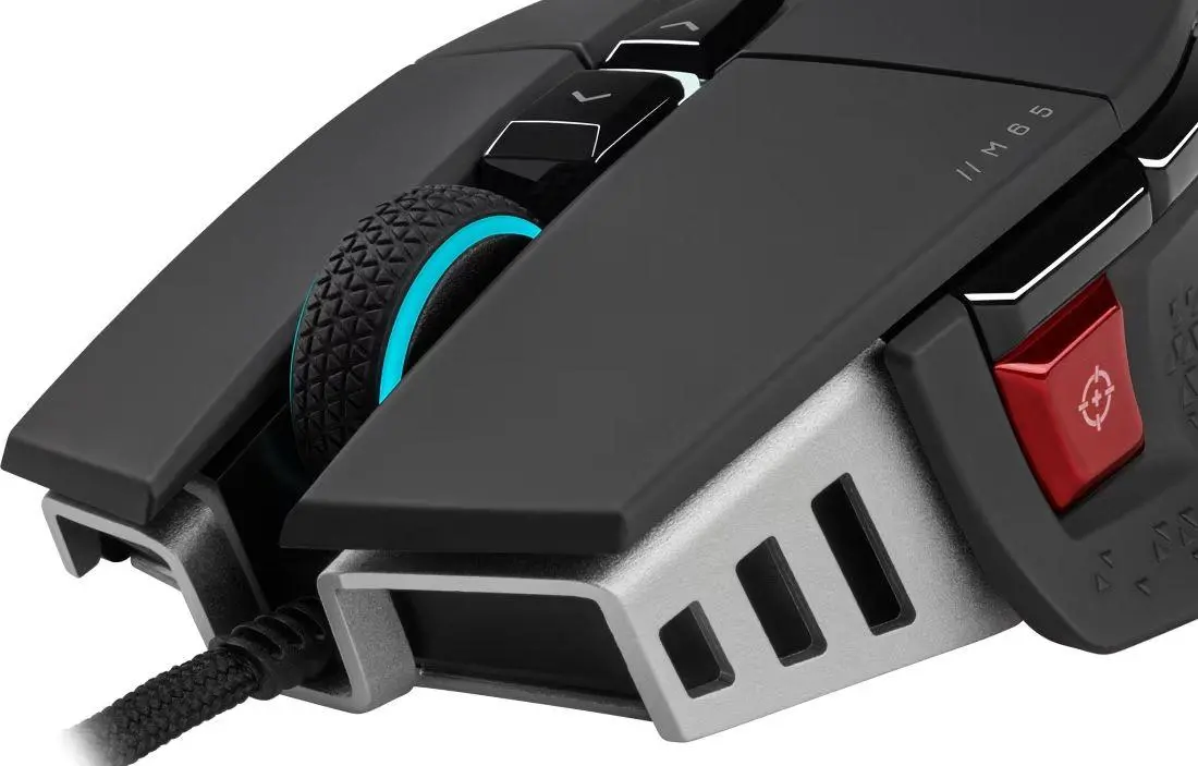 CORSAIR M65 RGB ULTRA, Backlit RGB LED, Optical, Silver ALU, Black - image 3