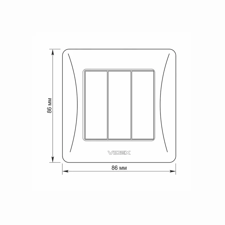 ТРОЕН КЛЮЧ VF-BNSW3-W 10А BINERA VIDEX - БЯЛ - image 4