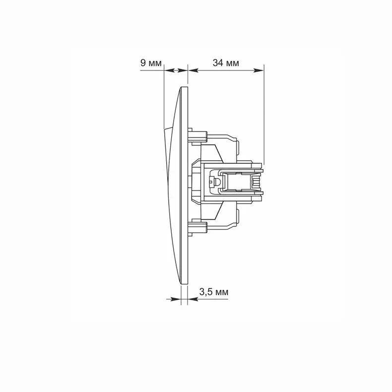 ТРОЕН КЛЮЧ VF-BNSW3-W 10А BINERA VIDEX - БЯЛ - image 5