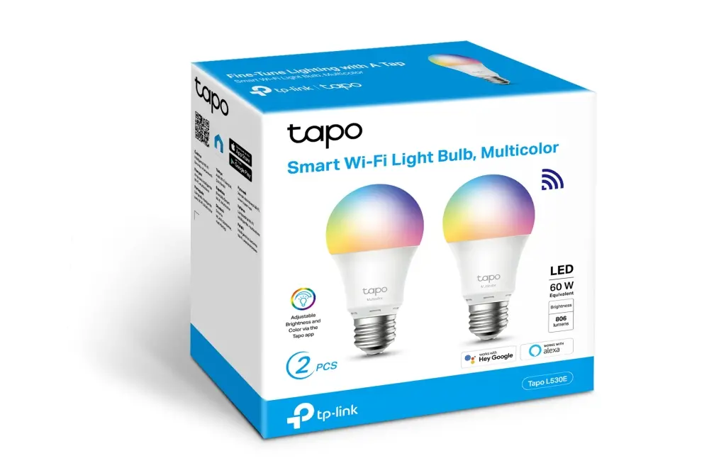 Лампа TP-Link Tapo L530E(2-pack), E27, 8.7W, 2,500 K-6,500 K, 806 lumens - image 4