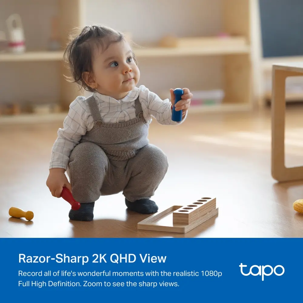 Камера TP-Link Tapo C222, 2K QHD, Pan/Tilt, WiFi, ден/нощ, indoor, mic - image 2