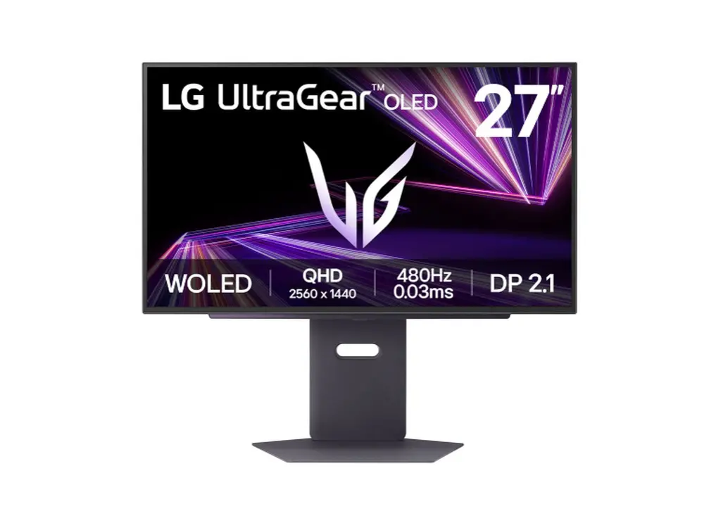 Monitor, LG 27GX790A-B, UltraGear 26.5" OLED, 0.03 ms GtG AG, 480 Hz, 1500000:1, 275cd/m2, QHD 2560x1440, HDR 10, DCI-P3 98.5%, AMD FreeSync, G-SYNC