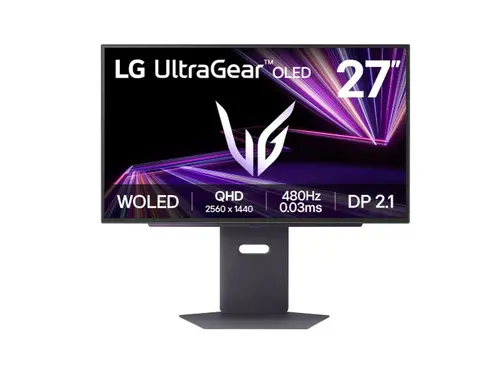 Monitor, LG 27GX790A-B, UltraGear 26.5" OLED, 0.03 ms GtG AG, 480 Hz, 1500000:1, 275cd/m2, QHD 2560x1440, HDR 10, DCI-P3 98.5%, AMD FreeSync, G-SYNC - 1
