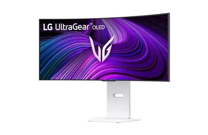 Монитор, LG 34GX90SA-W, 34", OLED UltraGear 21:9 Curved Smart, IPS 0.03 ms, WQHD (3440x1440), 240Hz, HDR 10, 1500000:1, 250 cd/m2, DCI-P3 98.5%, USB 3.0, VRR, Free-sync, G-Sync, USB-C, PD 65W, HDMI, DP, PBP, Speakers, LG Switch, Height, Swivel, Tilt, White - image 1