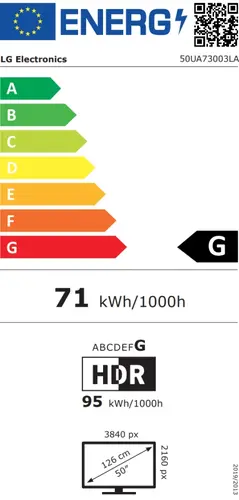 Телевизор, LG 50UA73003LA, 50" 4K UltraHD TV 4K (3840x2160), DVB-T2/C/S2, webOS 25 Smart, ThinQ AI, a7 AI Processor, WiFi, HDR10 pro, HLG, ALLM/HGiG, 4K Upscaling, AI Sound pro, Multiple View, HDMI eARC, LAN, USB, Bluetooth, Google Cast, 2 Pole Stand, Black - image 3