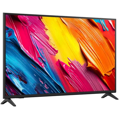 Телевизор, LG 43QNED70A6A, 43" 4K QNED HDR Smart TV, 3840x2160, DVB-T2/C/S2, Alpha 7 AI Processor, HDR10 / HLG, webOS 25 ThinQ, VRR / ALLM / HGiG, 4K Upscaling, WiFi 5, Voice ID, Bluetooth 5.0, AirPlay 2, LAN, CI, HDMI, SPDIF, Google Cast, 2 pole Stand - image 1