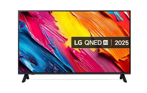 Телевизор, LG 43QNED70A6A, 43" 4K QNED HDR Smart TV, 3840x2160, DVB-T2/C/S2, Alpha 7 AI Processor, HDR10 / HLG, webOS 25 ThinQ, VRR / ALLM / HGiG, 4K Upscaling, WiFi 5, Voice ID, Bluetooth 5.0, AirPlay 2, LAN, CI, HDMI, SPDIF, Google Cast, 2 pole Stand