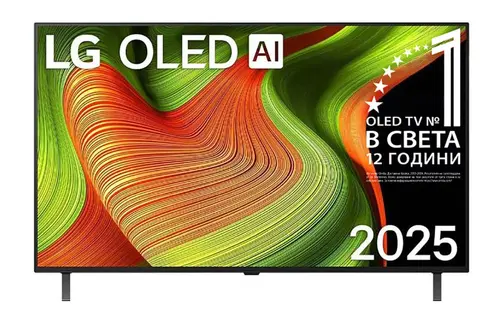 Телевизор, LG OLED48B53LA, 48" UHD OLED, 4K (3840 x 2160), DVB-C/T2/S2, Alpha 8 AI 4K Gen2, 100Hz, webOS 25 ThinQ AI, HDR10, VRR (120 Hz), NVIDIA G-SYNC, AMD FreeSync, Dolby Vision, Dolby Atmos, Wi-Fi 6, Bluetooth, HDMI, USB, Airplay 2, Multi View