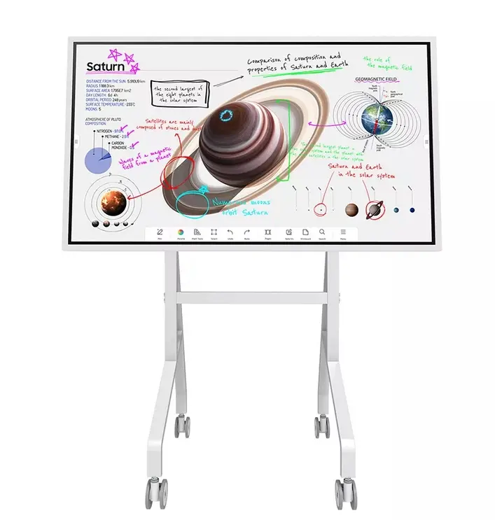 Suport, Neomounts Move Go Flip suport mobil rotativ de podea pentru Samsung Flip 55" și 65" (instalare rapidă, înălțime reglabilă) - image 3