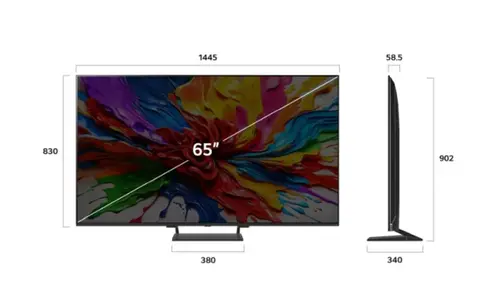Телевизор, LG 65QNED93A6A, 65" 4K HDR Smart QNED TV MiniLED, 3840x2160, 120Hz Native (VRR 165Hz), DVB-T2/C/S2, AI Alpha 8, HDR 10 PRO, webOS 24, ThinQ AI, WiFi, FreeSync Compatible, VRR, AI Upscaling, Google Cast, Virtual 9.1.2 Up-mix, Bluetooth, Hdmi, Multi View - image 3
